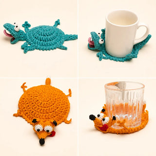 21-in-1 Pop-Up Animal Coaster Crochet Pattern Bundle (PDF)