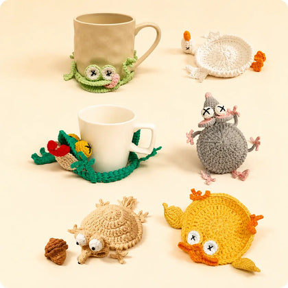 21-in-1 Pop-Up Animal Coaster Crochet Pattern Bundle (PDF)
