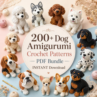 21-in-1 Pop-Up Animal Coaster Crochet Pattern Bundle (PDF)