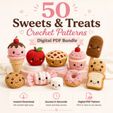 50 Sweets & Treats Crochet Patterns – PDF Bundle