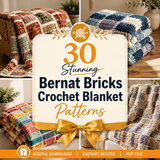 30 Stunning Bernat Bricks Crochet Blanket Patterns