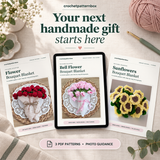 3-in-1 Bouquet Blanket Crochet Patterns (PDF Bundle)