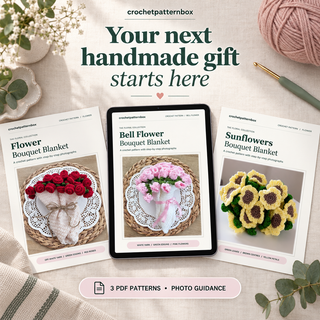 3-in-1 Bouquet Blanket Crochet Patterns (PDF Bundle)