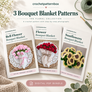 3-in-1 Bouquet Blanket Crochet Patterns (PDF Bundle)