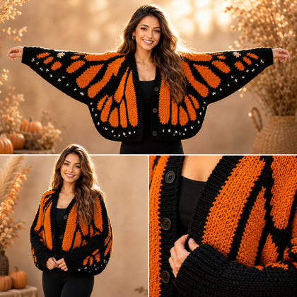 Monarch Butterfly Cardigan Crochet Pattern (PDF)