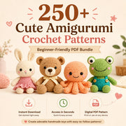 250+ Cute Amigurumi Crochet Patterns – PDF Bundle
